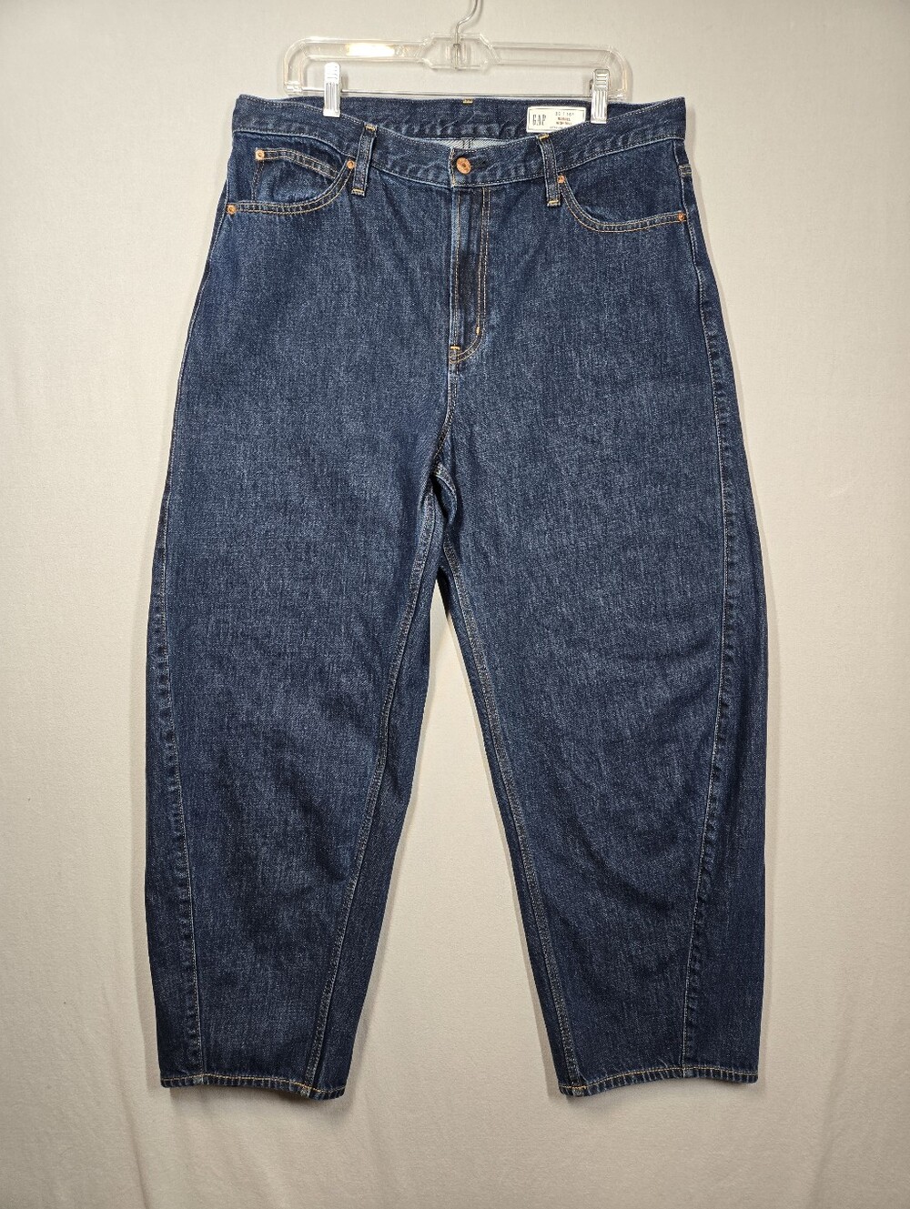 Gap High Rise Barrel Jeans Women's 16/33 Regular Relaxed Slouchy Baggy Denim